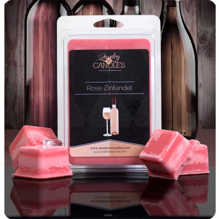 Jewelry in Candles Rose Zinfandel scented Wax Tarts