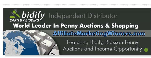Bidify - Bidsson Penny Auctions header